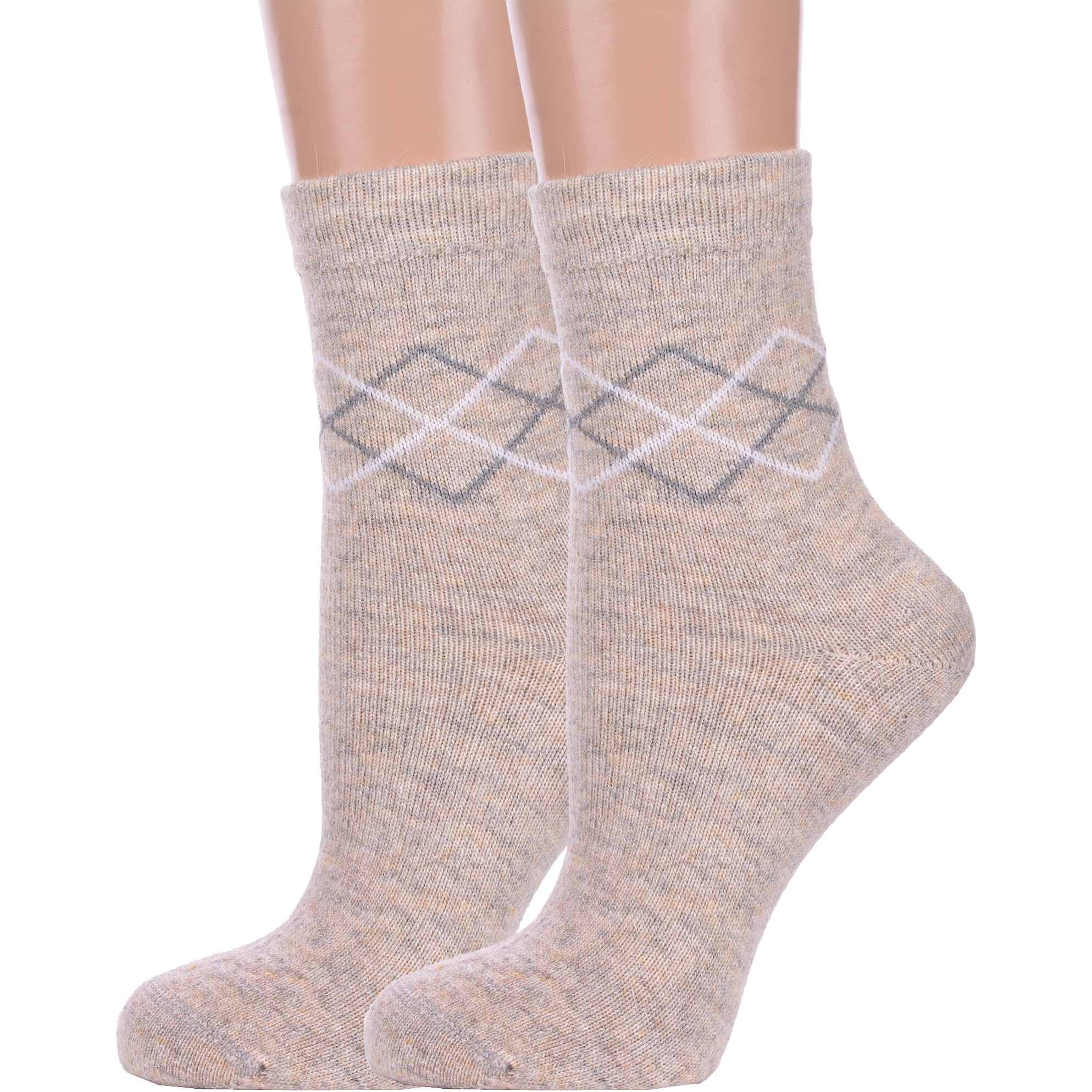 Комплект носков женских LorenzLine 2-В27 серых 23, 2 пары