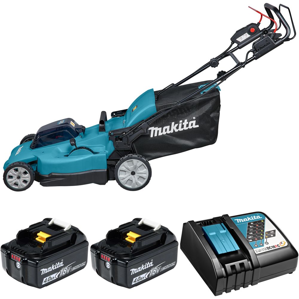 Газонокосилка аккумуляторная 860Вт - 53см, LXT 36В, 2хАч и з/у, Makita DLM539RM2