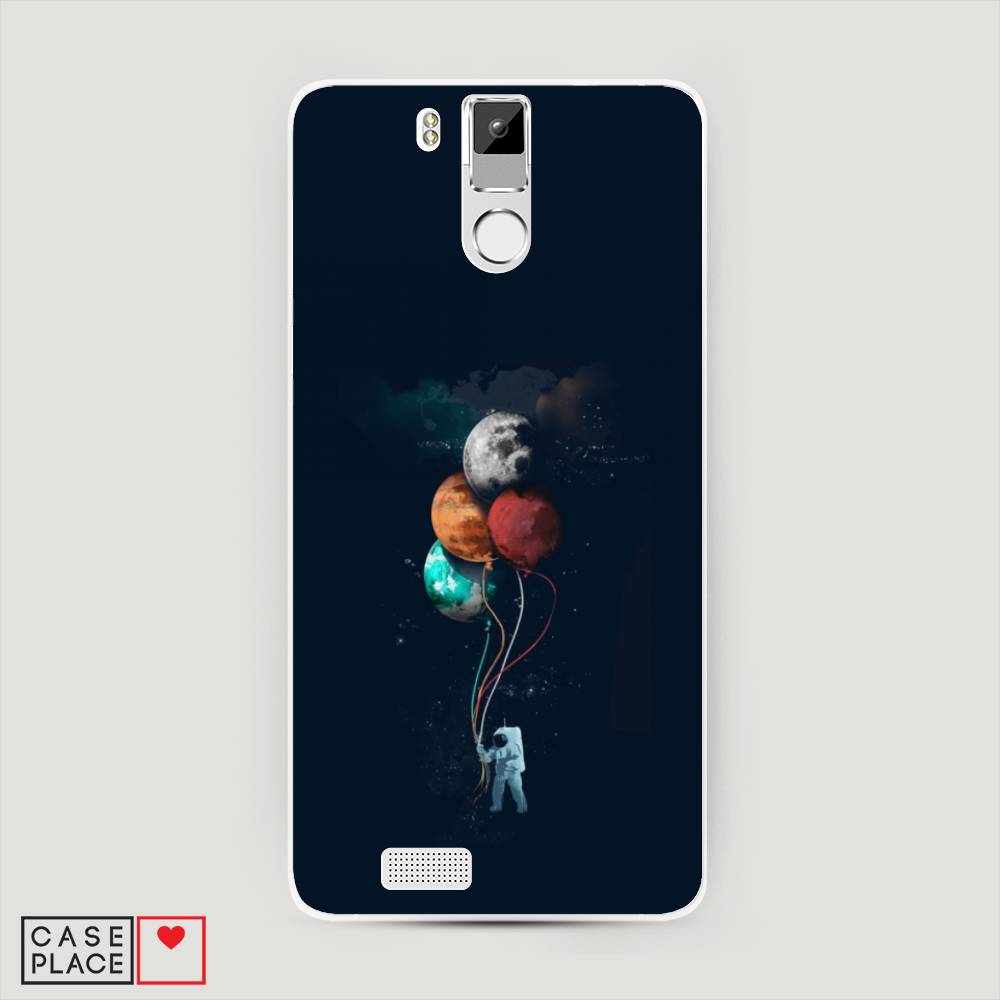 

Чехол на Oukitel K6000 Pro "Космонавт с шариками", Разноцветный, 230150-4