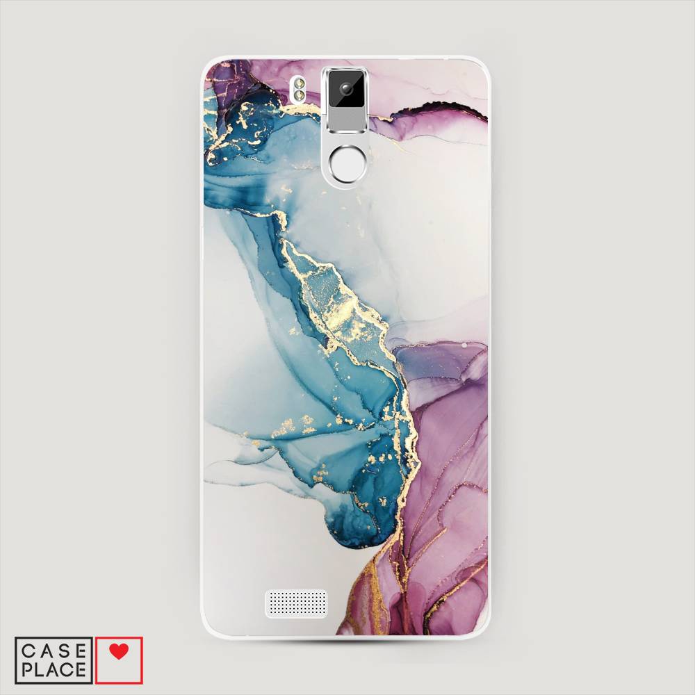 

Чехол на Oukitel K6000 Pro "Розовые разводы рисунок", 230150-3