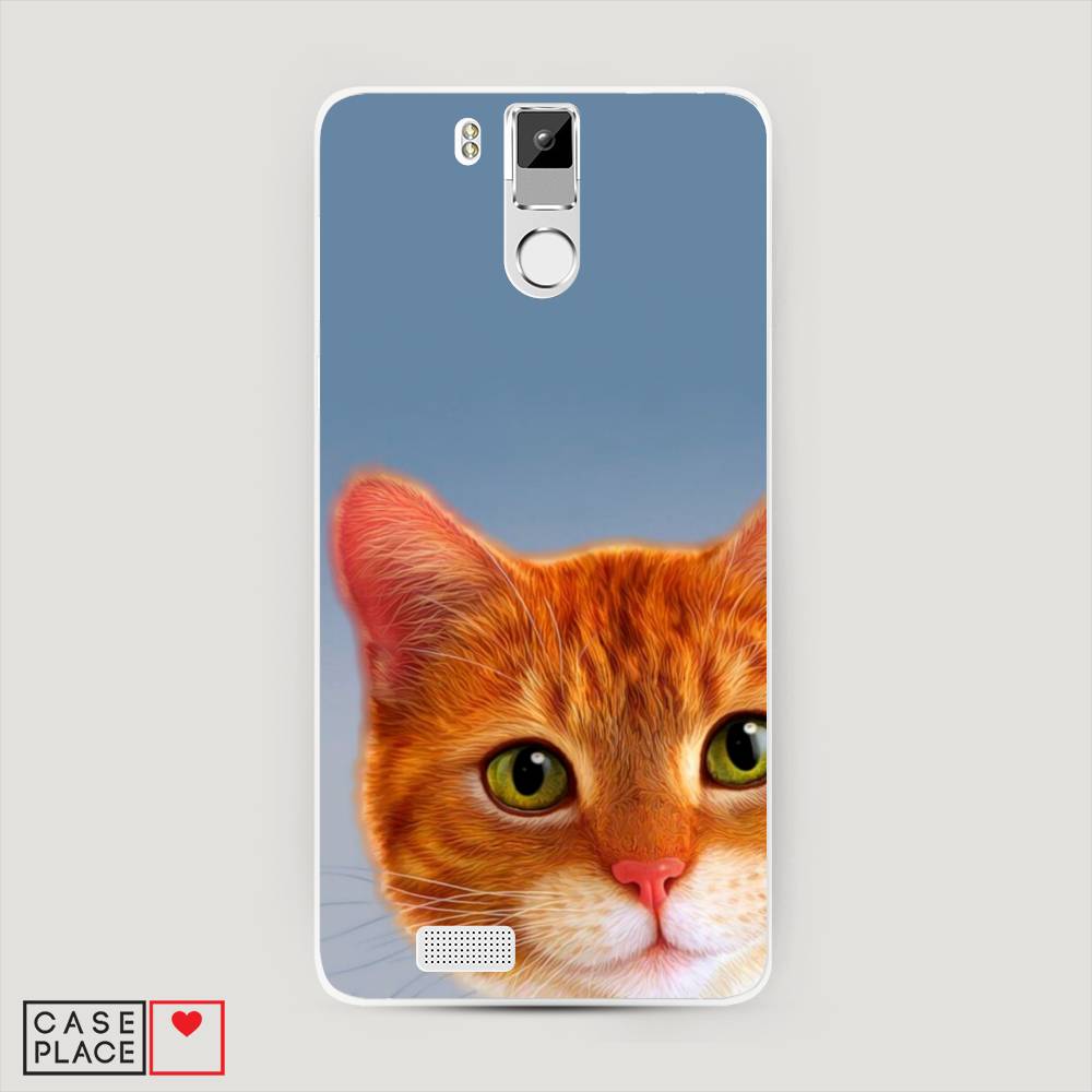 

Чехол на Oukitel K6000 Pro "Любопытный котик", Коричневый, 230150-1