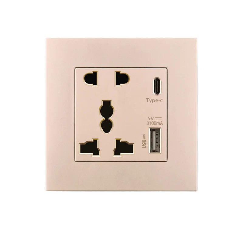 Розетка YouSmart Wall Socket 5 PINS USB-A Type-C Gold Y1-F01 980₽