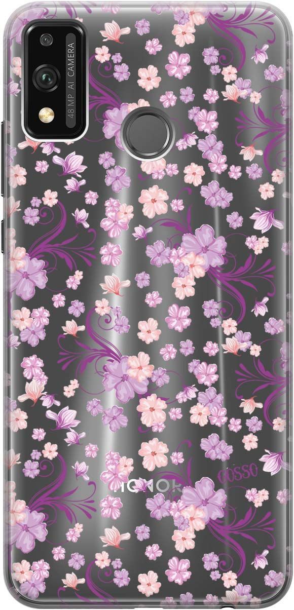 

Силиконовый чехол на Honor 9X Lite с 3D принтом "Lilac Flowers" прозрачный, Прозрачный;фиолетовый, 241