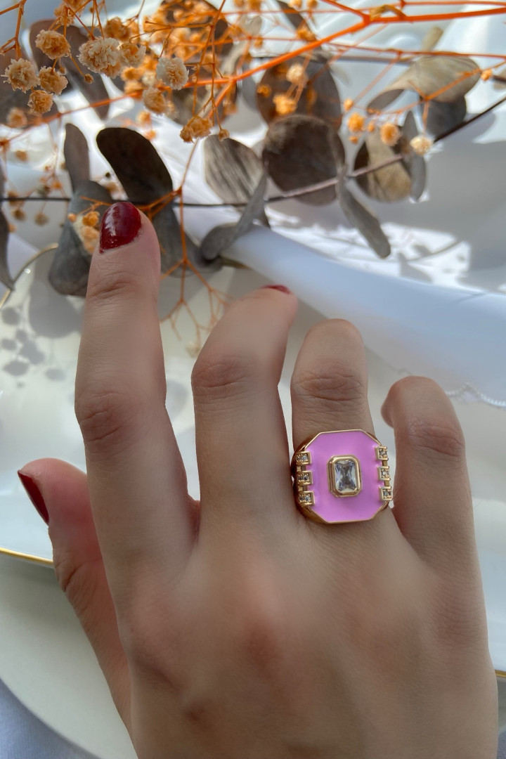

Кольцо из латуни с эмалью/стеклом My Joyas Design JY746 (доставка из-за рубежа), JY746