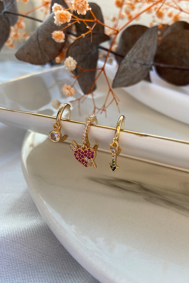 

Комплект (серьги 6 шт.) со стразами My Joyas Design JKU702 (доставка из-за рубежа), JKU702