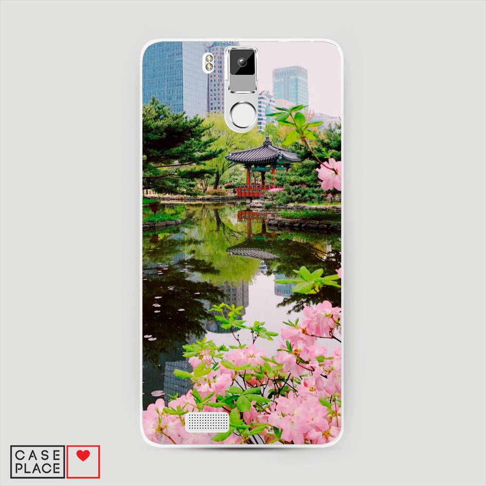 

Чехол на Oukitel K6000 Pro "Сакура возле озера", Зеленый;розовый;голубой, 230150-2