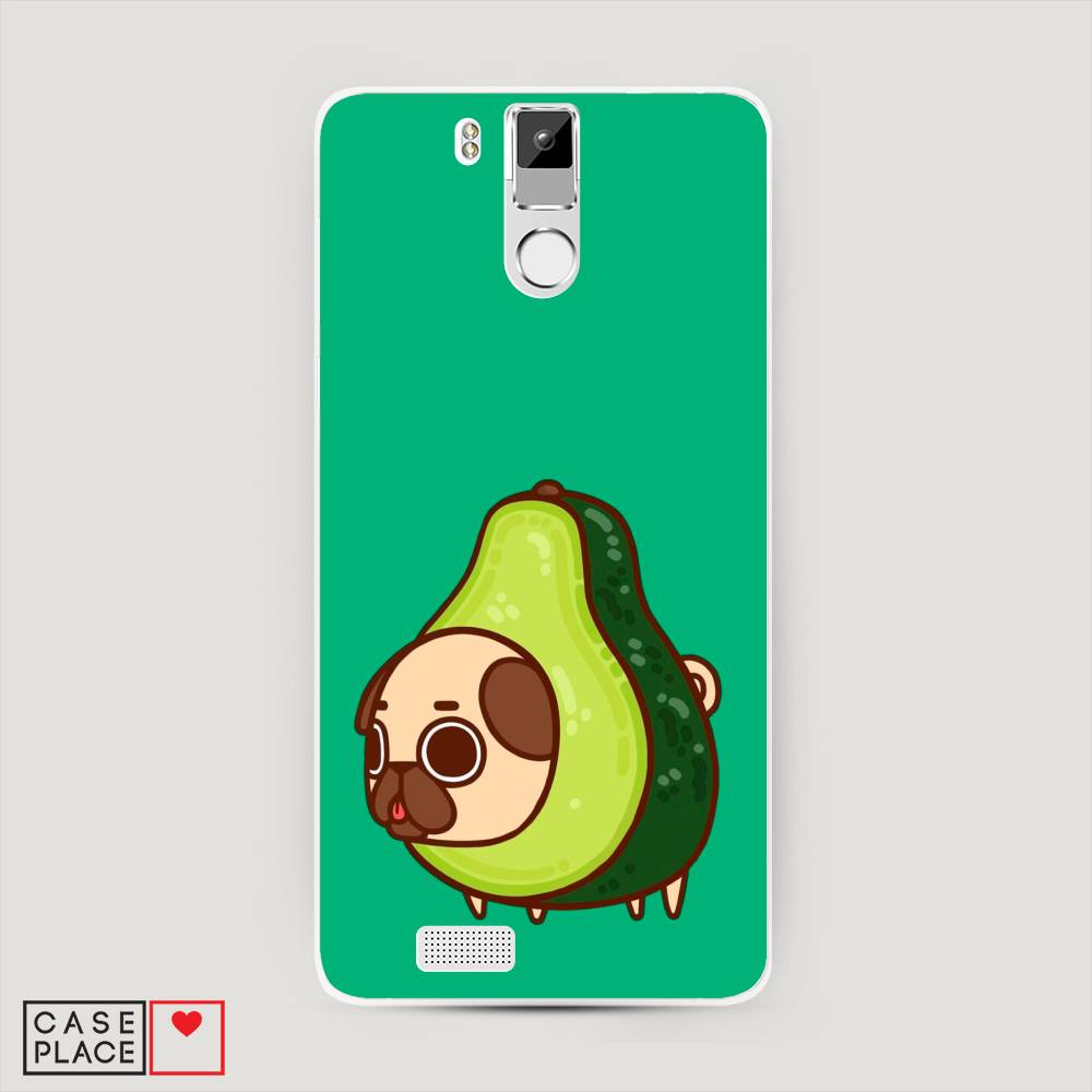 

Чехол на Oukitel K6000 Pro "Мопс авокадик", Зеленый, 230150-1