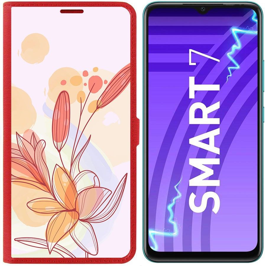 

Чехол-книжка Krutoff Eco Book для Infinix Smart 7 Фантазия (красный)