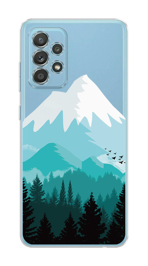

Чехол на Samsung Galaxy A33 5G "Синяя снежная гора", Белый;голубой, 2104450-2
