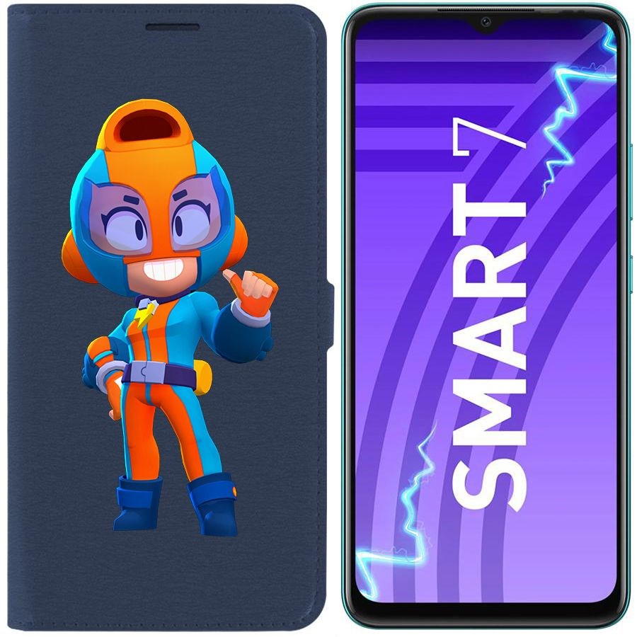 

Чехол-книжка Krutoff Eco Book для Infinix Smart 7 Brawl Stars-GT Макс (синий)
