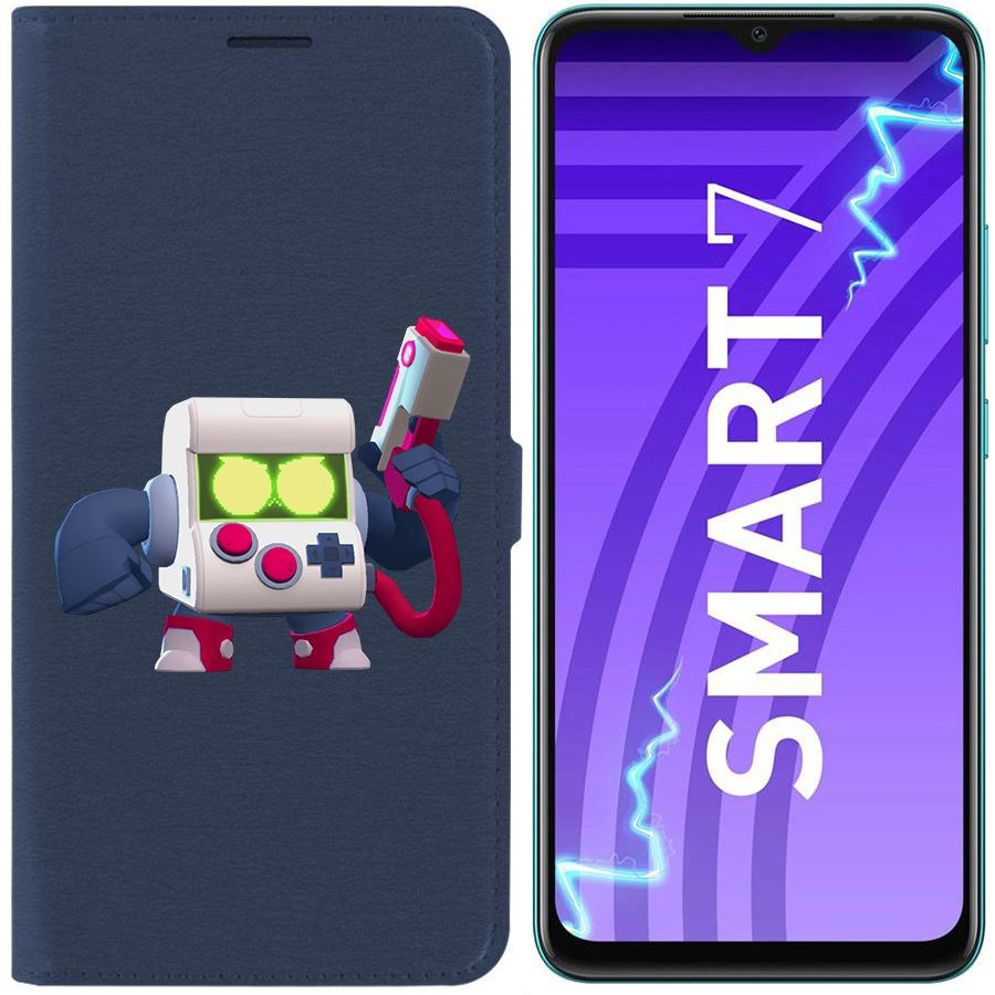 

Чехол-книжка Krutoff Eco Book для Infinix Smart 7 Brawl Stars-8-БИТ классический (синий)