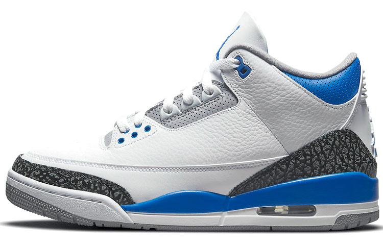 

Кеды унисекс Jordan Air Jordan 3 retro racer blue белые 47.5 EU, Белый, Air Jordan 3 retro racer blue