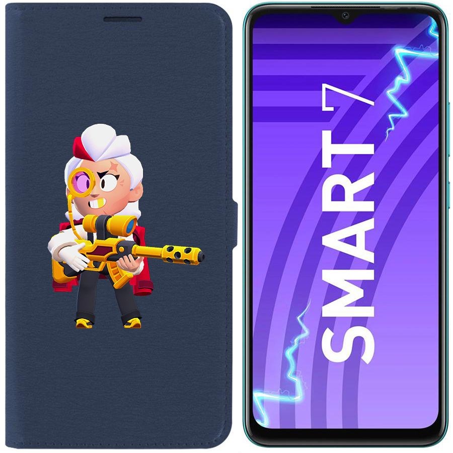 

Чехол-книжка Krutoff Eco Book для Infinix Smart 7 Brawl Stars-Белль Голдхэнд (синий)