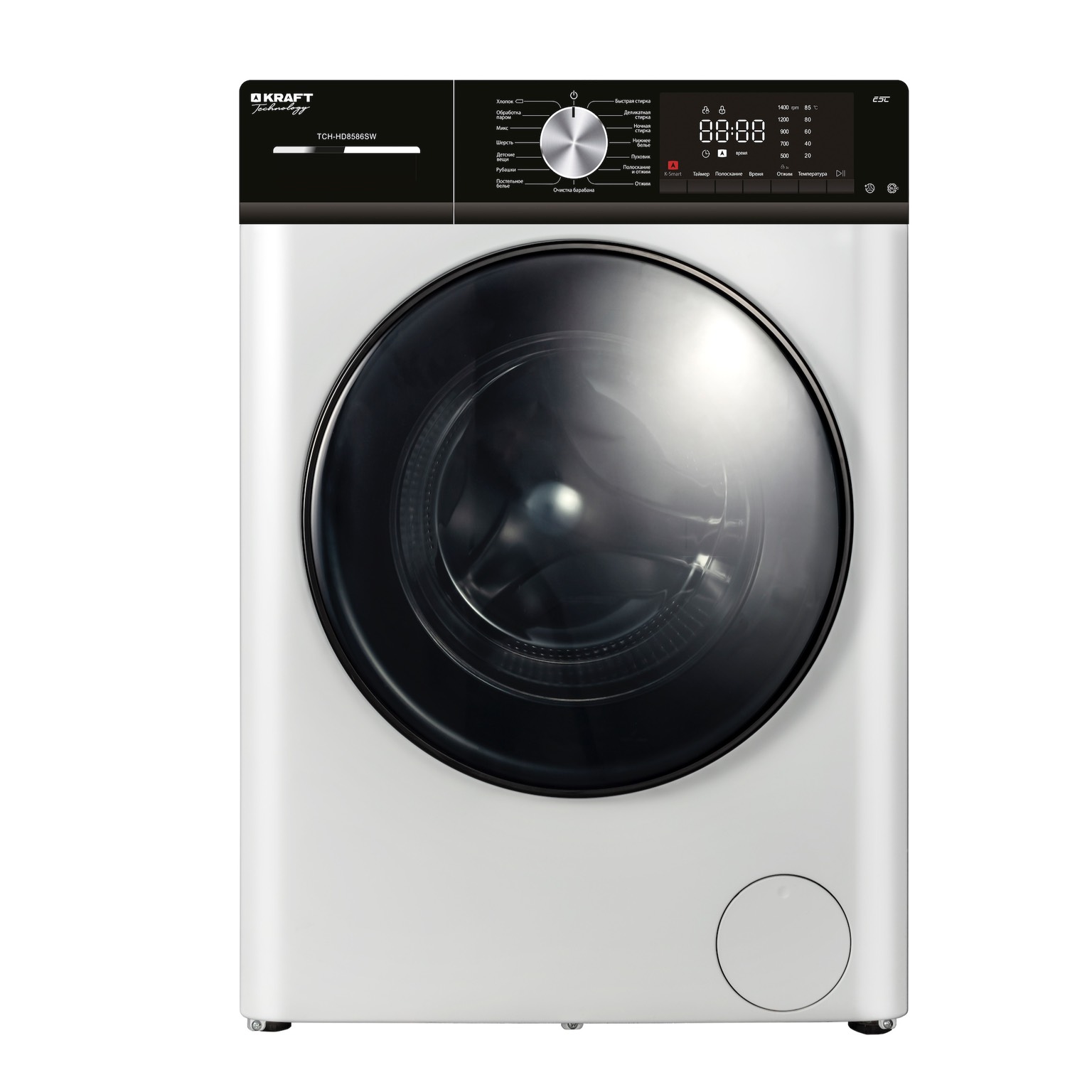 

Стиральная машина KRAFT TCH-HD8586SW белый, черный, TCH-HD8586SW