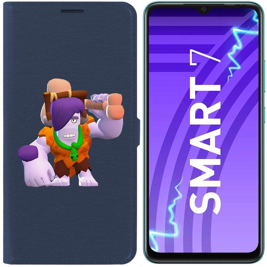 

Чехол-книжка Krutoff Eco Book для Infinix Smart 7 Brawl Stars-Пещерный Фрэнк (синий)