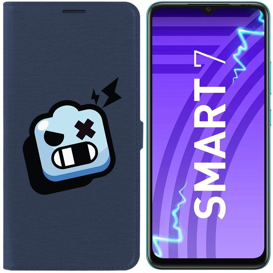 

Чехол-книжка Krutoff Eco Book для Infinix Smart 7 Brawl Stars-Роборубка (синий)