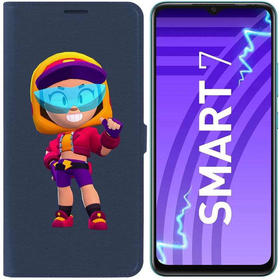 

Чехол-книжка Krutoff Eco Book для Infinix Smart 7 Brawl Stars-Стритстайл Макс (синий)