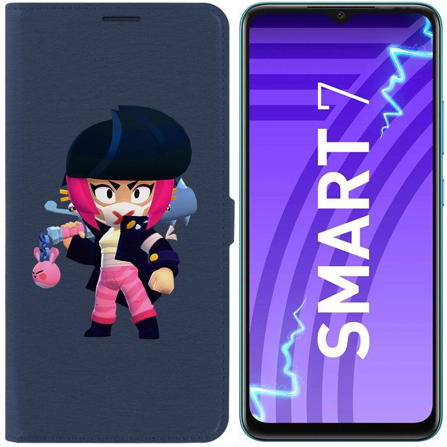 

Чехол-книжка Krutoff Eco Book для Infinix Smart 7 Brawl Stars-Ужасная Биби (синий)