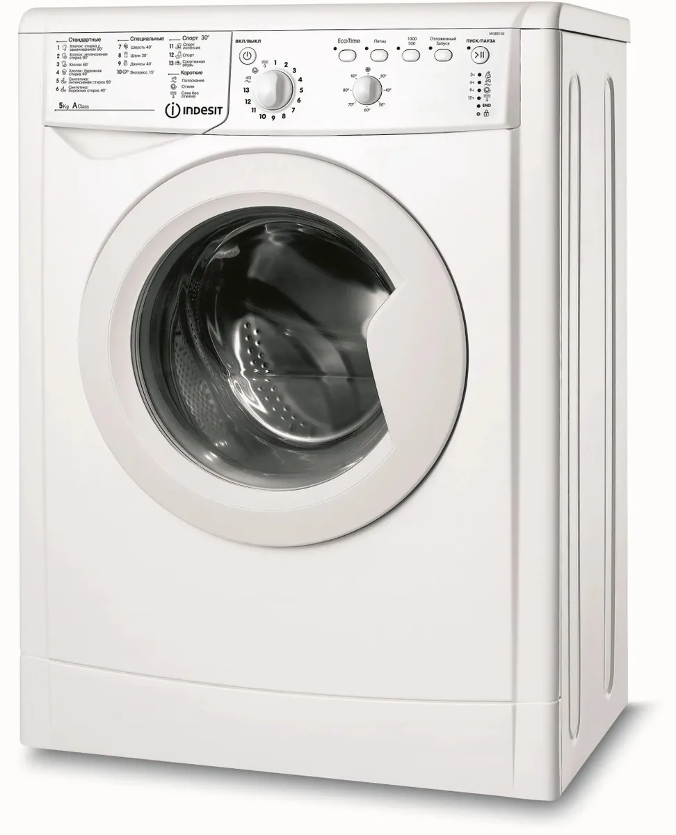 

Стиральная машина Indesit EcoTime IWSB 5105 белый, EcoTime IWSB 5105