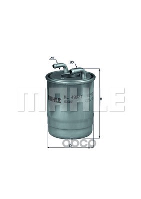 

Фильтр топливный KNECHT/MAHLE KL490D, KL490D