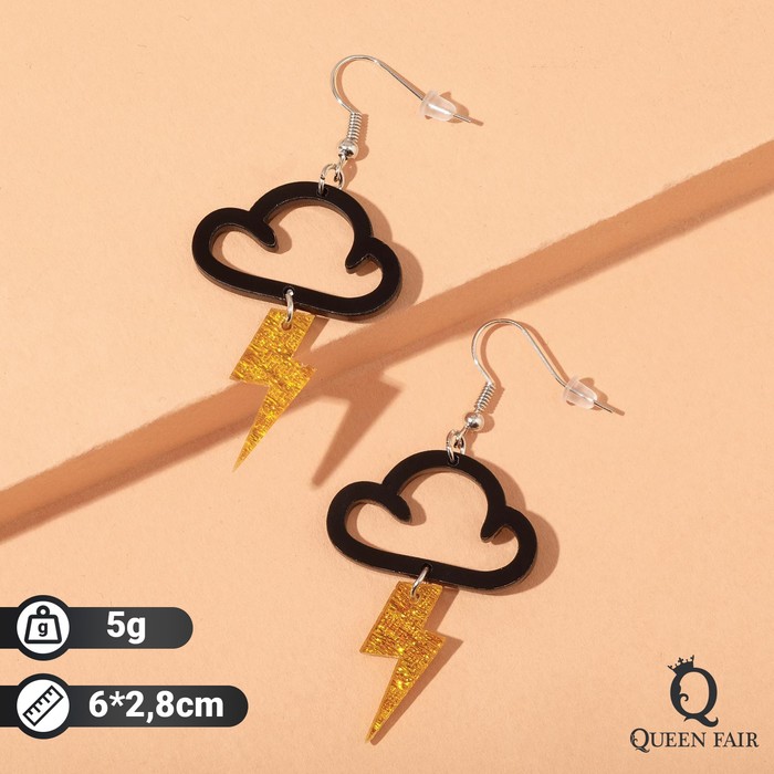 

Серьги подвески из бижутерного сплава Queen Fair 5390688, пластик