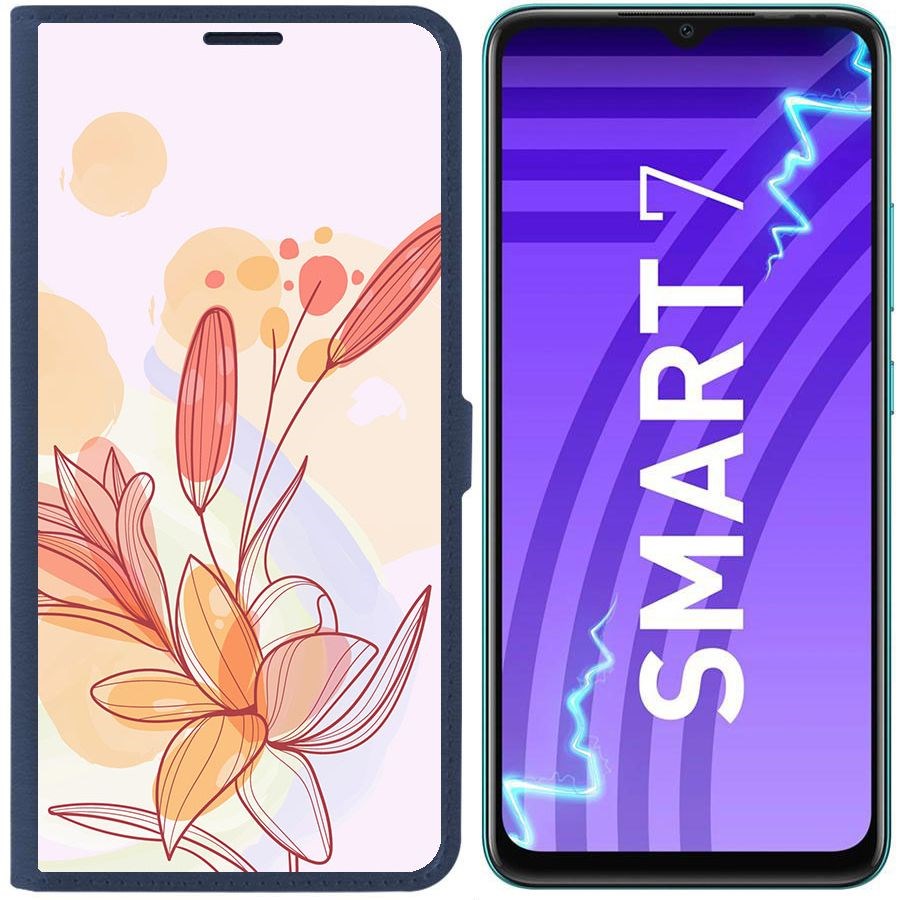 

Чехол-книжка Krutoff Eco Book для Infinix Smart 7 Фантазия (синий)