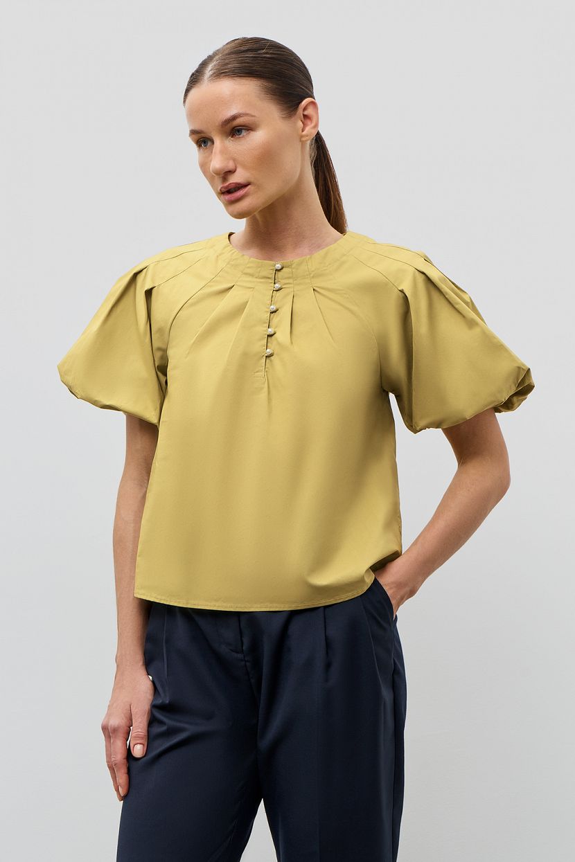 

блуза женская Baon B1923031 зеленая XS, Зеленый, B1923031