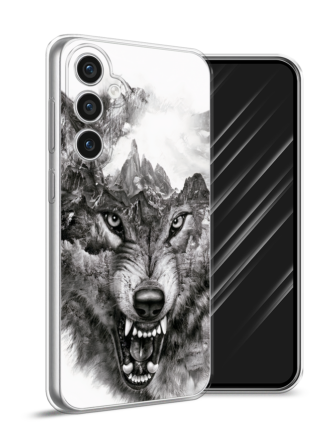

Чехол Awog на Samsung Galaxy S23 FE 5G "Волк в горах", Серый;белый;бежевый, 2108450-1