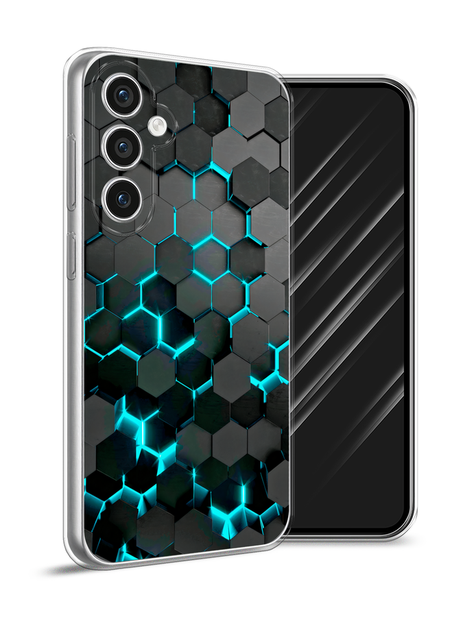 

Чехол Awog на Samsung Galaxy S23 FE 5G "Соты бирюзовые", Черный;бирюзовый;синий, 2108450-1