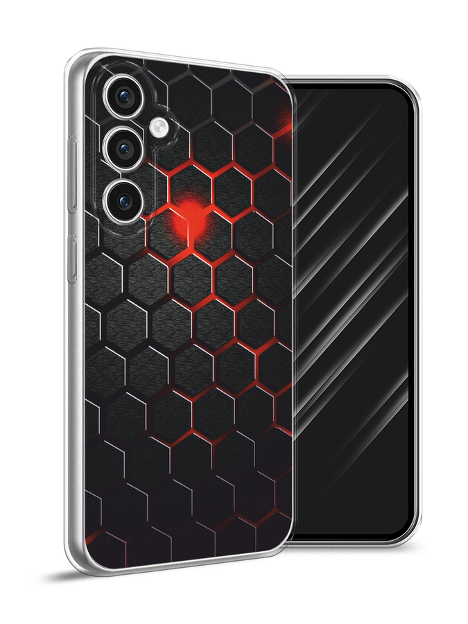 

Чехол Awog на Samsung Galaxy S23 FE 5G "Фон соты красные", Красный;черный, 2108450-1
