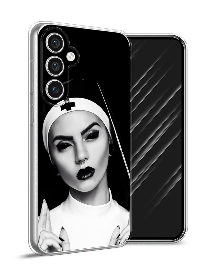 

Чехол Awog на Samsung Galaxy S23 FE 5G "Черная монашка", Серый;черный, 2108450-1