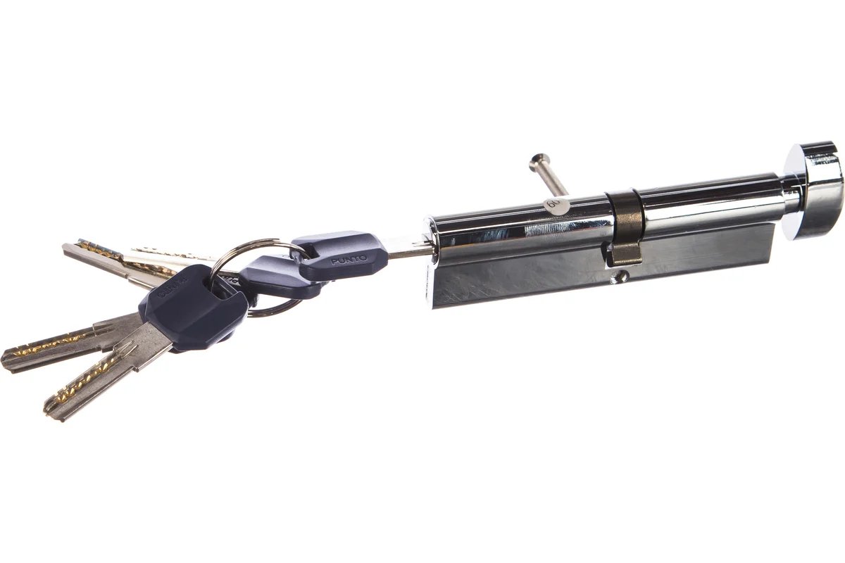 

Цилиндровый механизм Punto (Пунто) (Z402/110) Z4002Knob110(55+10+45) с вертушкой, Серебристый
