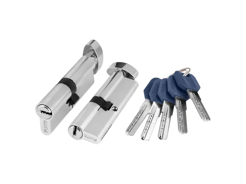 

Цилиндровый механизм Punto (Пунто) (Z402/80) Z4002Knob80(30+10+40) с вертушкой, Серебристый