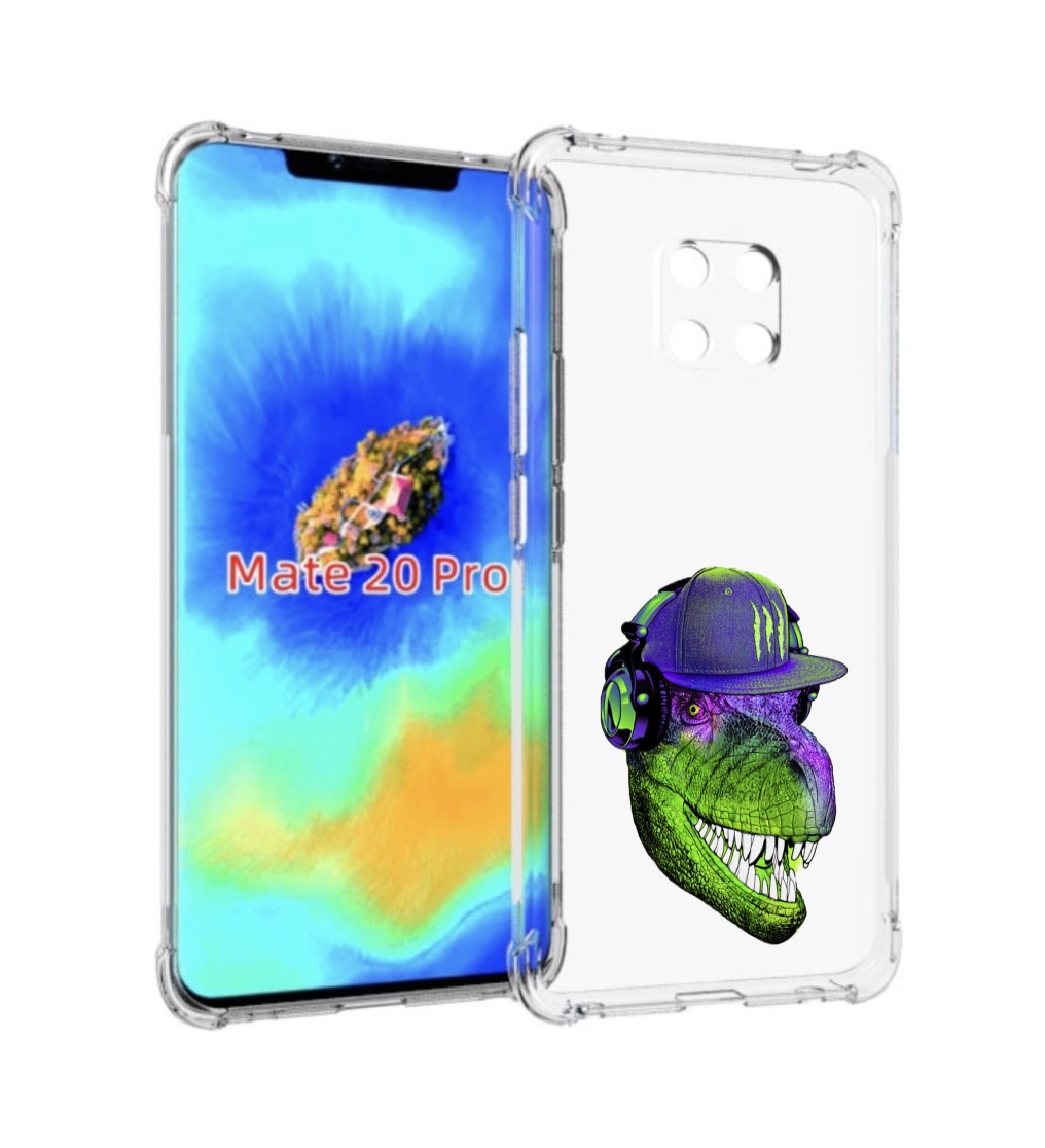 Чехол MyPads Динозавр в кепке для Huawei Mate 20 Pro/Mate 20 RS 6.39