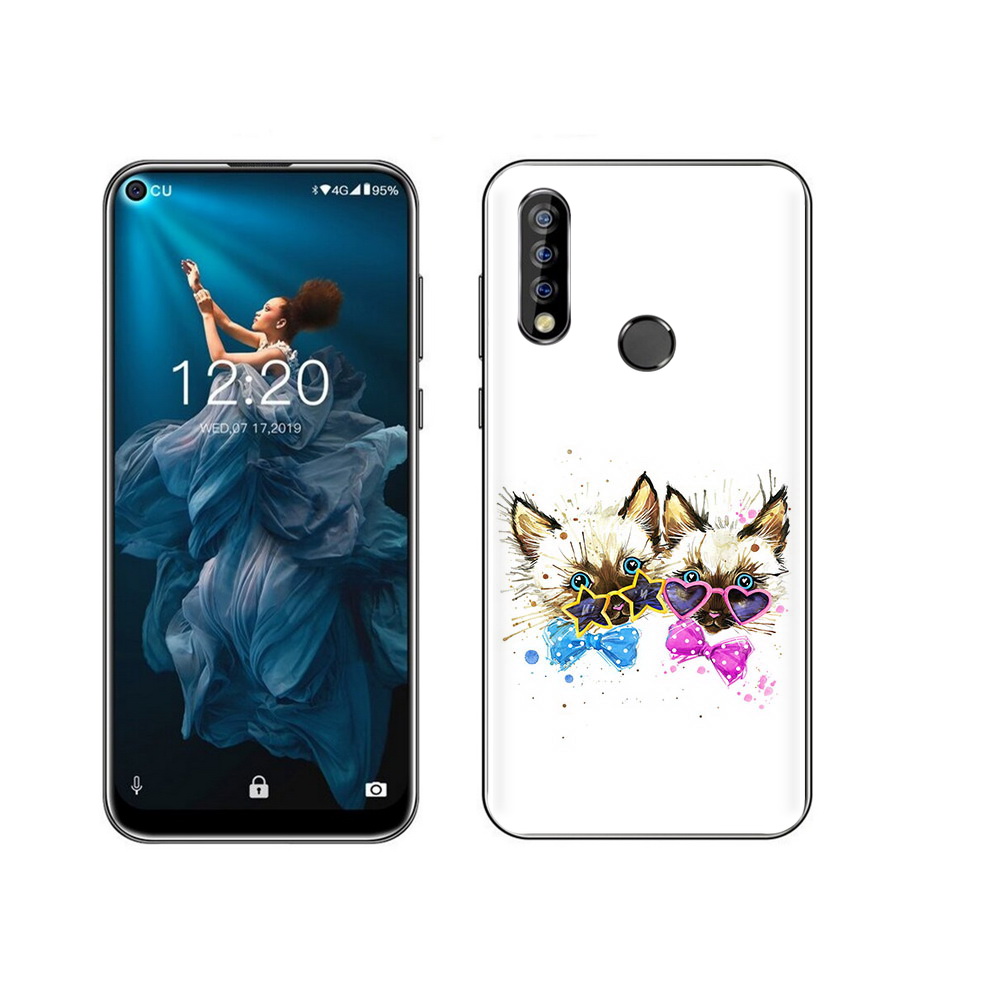

Чехол MyPads Tocco для Oukitel C17 Pro милые котята, Прозрачный, Tocco