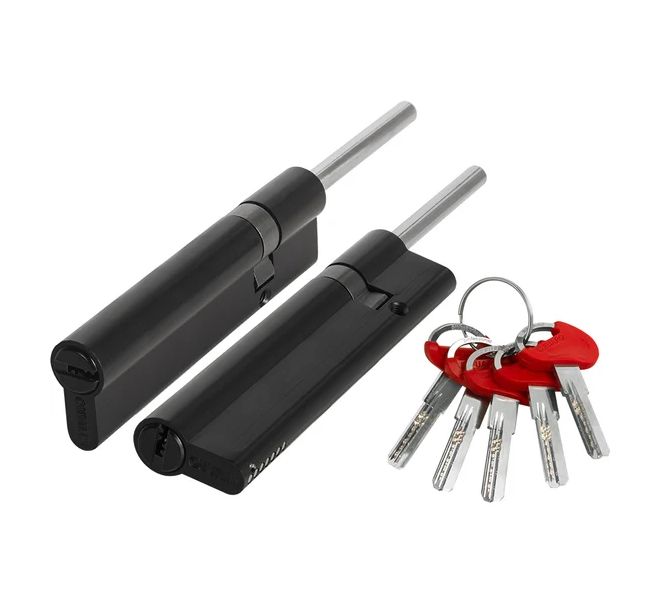 

Цилиндровый механизм Fuaro (Фуаро) D-PRO5007 Tang 90 mm (55+10+25) ключ-длинный шток (терм, Черный