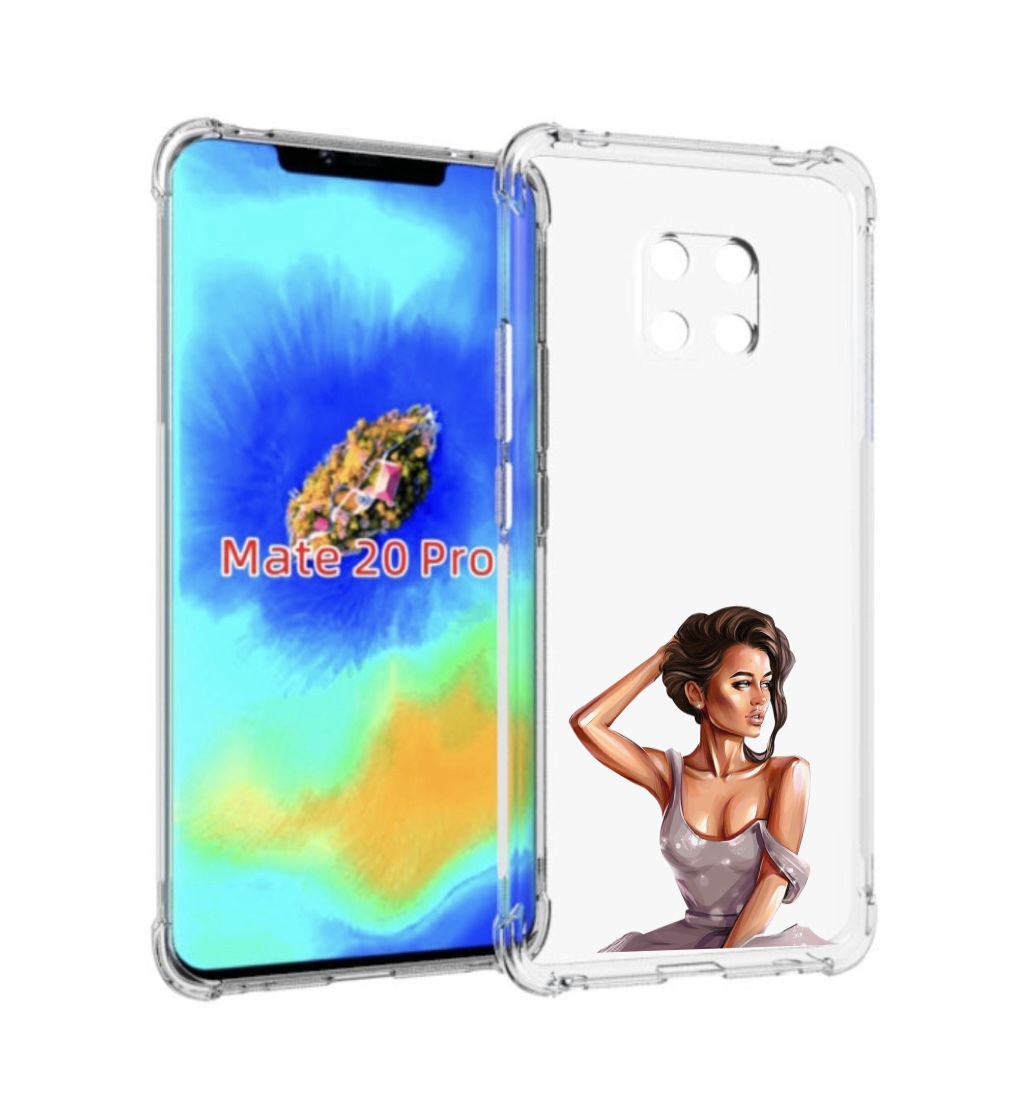 

Чехол MyPads Девушка-с-прической женский для Huawei Mate 20 Pro/Mate 20 RS 6.39, Прозрачный, Tocco