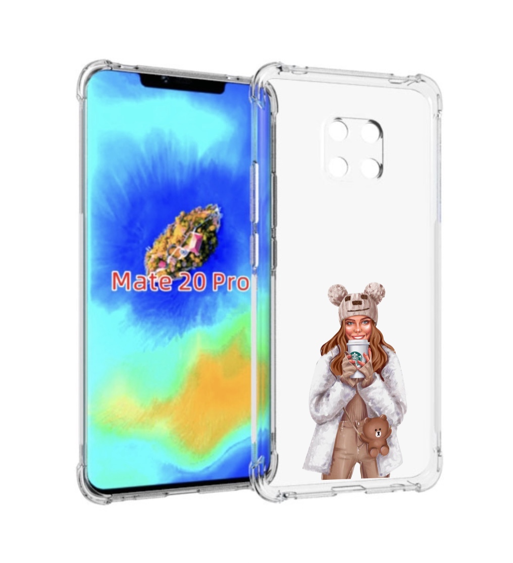 

Чехол MyPads Девушка-с-кофе-старбакс женский для Huawei Mate 20 Pro/Mate 20 RS 6.39, Прозрачный, Tocco