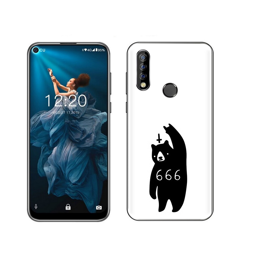 

Чехол MyPads Tocco для Oukitel C17 Pro медведь 666, Прозрачный, Tocco