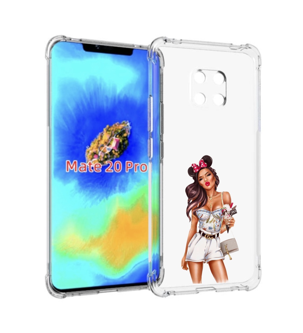 

Чехол MyPads Девушка-микки для Huawei Mate 20 Pro/Mate 20 RS 6.39, Прозрачный, Tocco