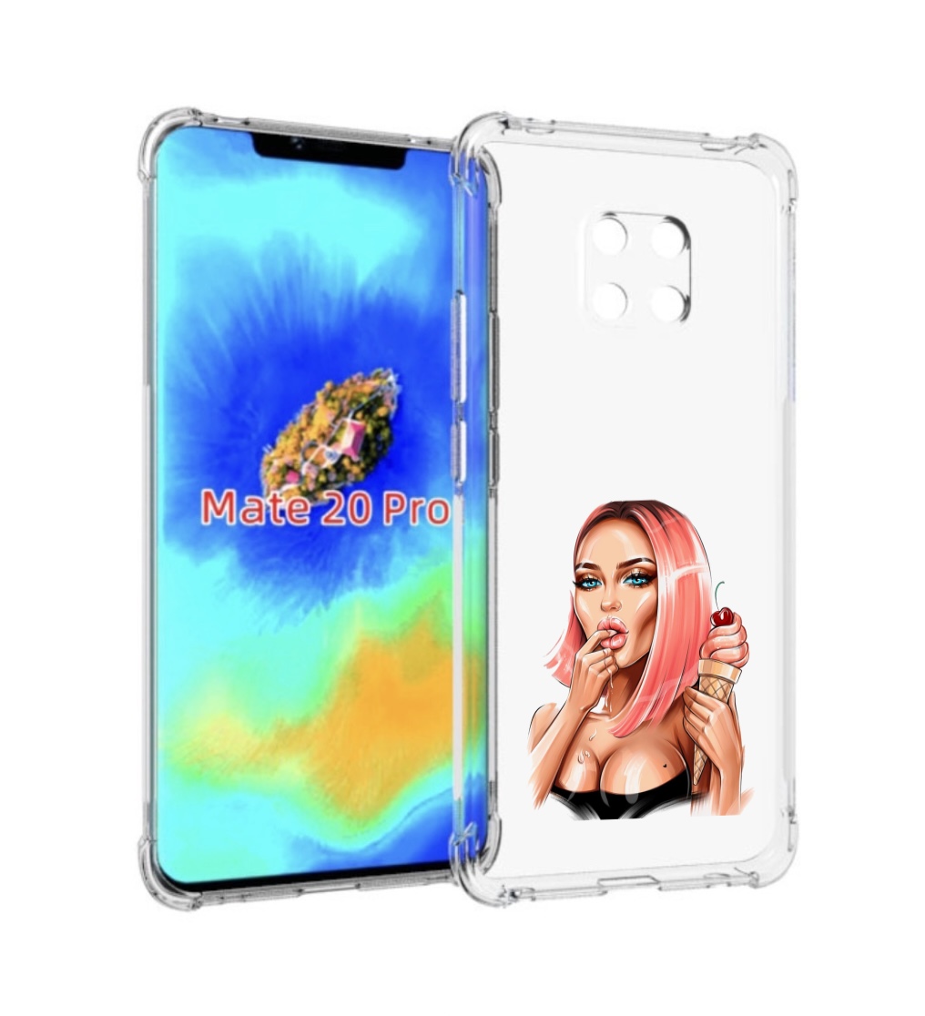 

Чехол MyPads Девушка-и-мороженое женский для Huawei Mate 20 Pro/Mate 20 RS 6.39, Прозрачный, Tocco