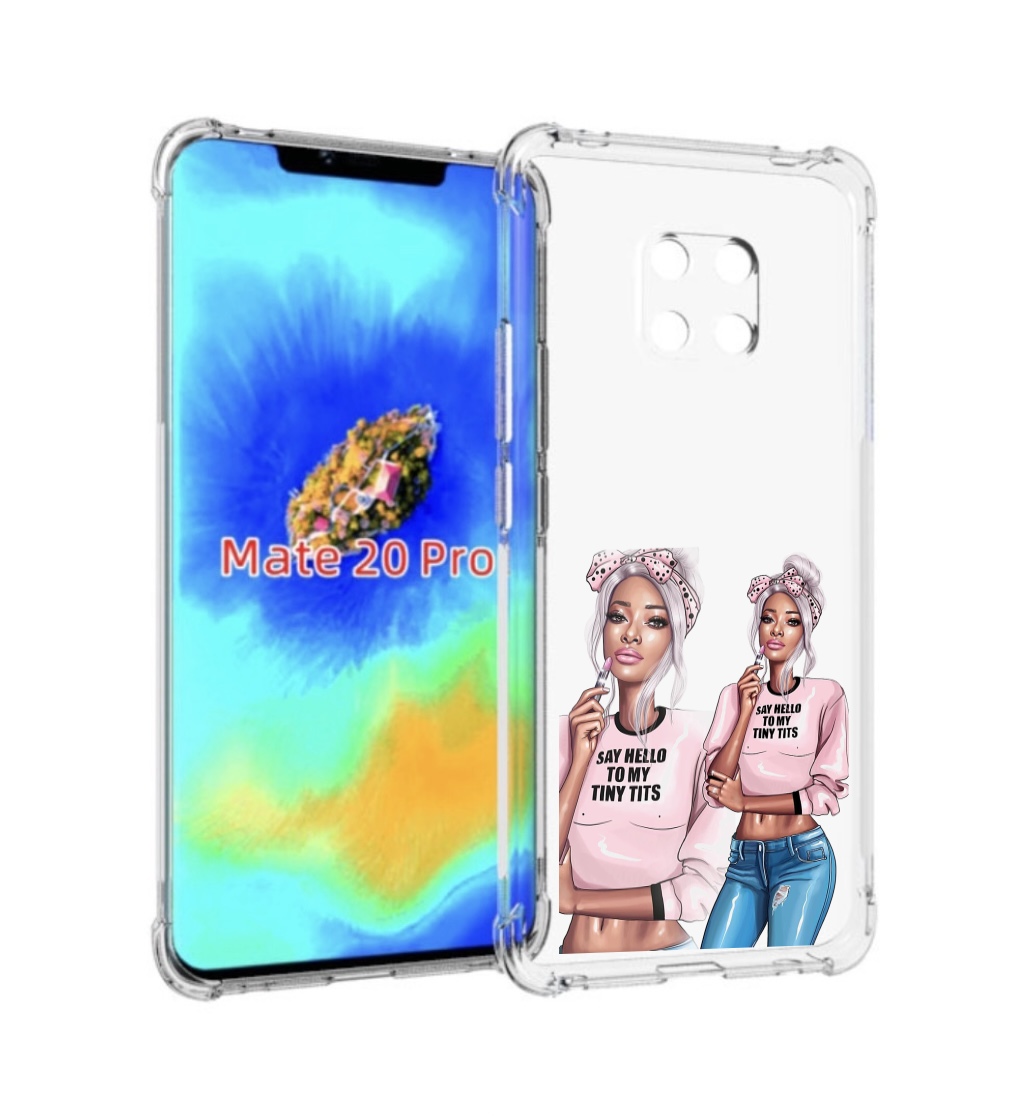 Чехол MyPads Девушка-в-розовой-футболке женский для Huawei Mate 20 Pro/Mate 20 RS 6.39