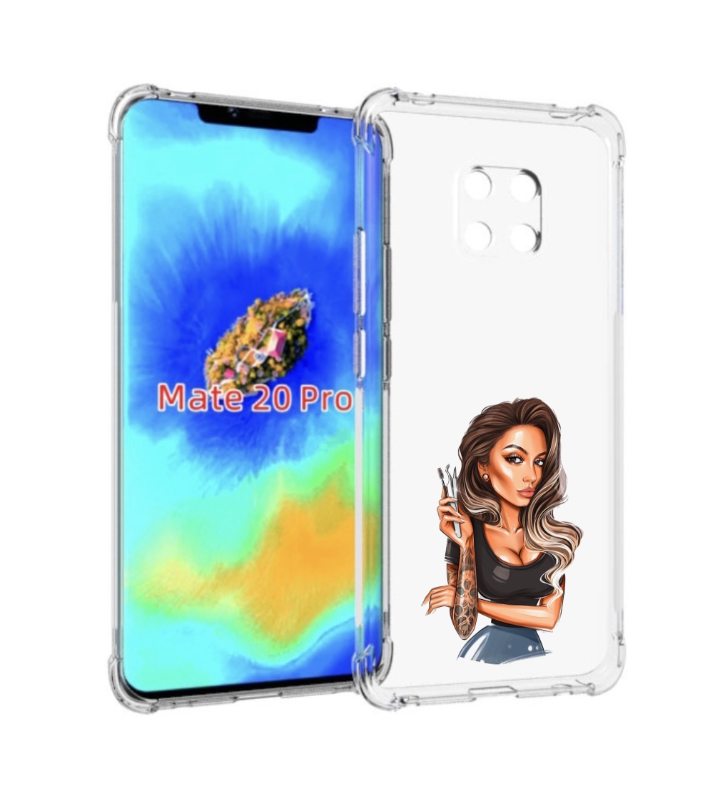 

Чехол MyPads Девушка-бровист для Huawei Mate 20 Pro/Mate 20 RS 6.39, Прозрачный, Tocco