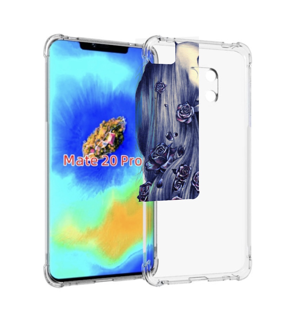 

Чехол MyPads Девушка с розами женский для Huawei Mate 20 Pro/Mate 20 RS 6.39, Прозрачный, Tocco