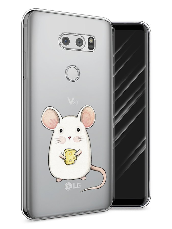 

Чехол Awog на LG V30 "Мышка", Белый;розовый;прозрачный, 83050-1