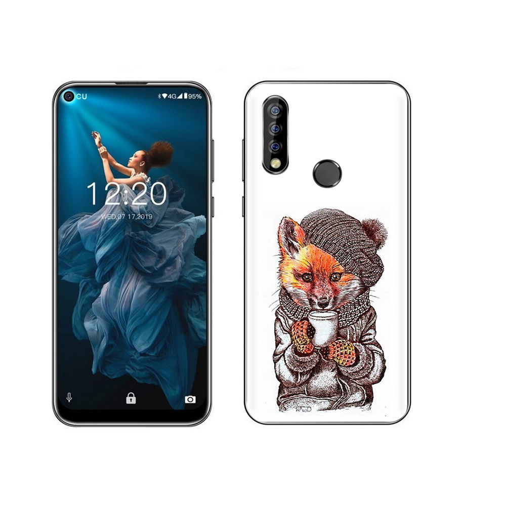

Чехол MyPads Tocco для Oukitel C17 Pro лиса в шапке, Tocco