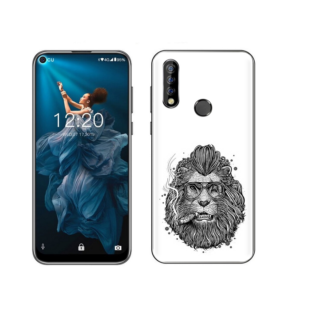 

Чехол MyPads Tocco для Oukitel C17 Pro курящий лев, Прозрачный, Tocco