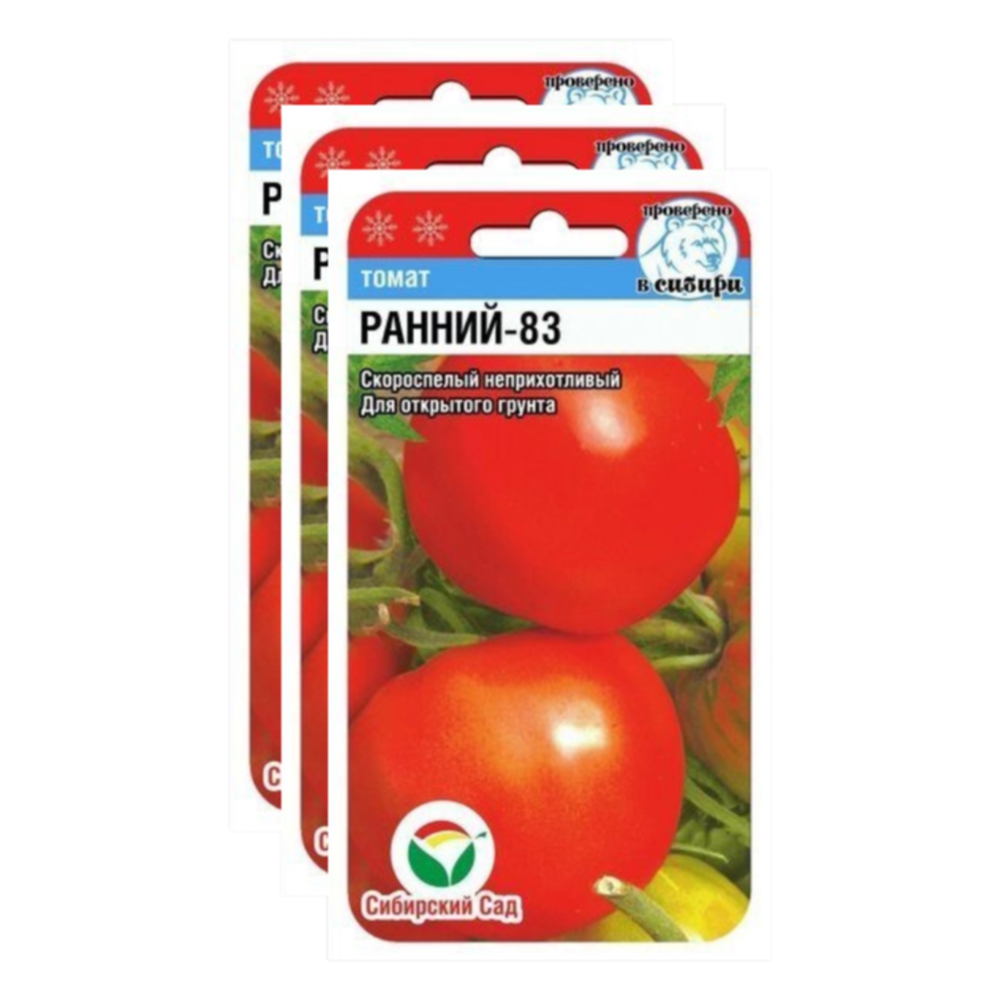 

Семена томат Ранний-83 Сибирский сад 23-02386 3 уп., Томат