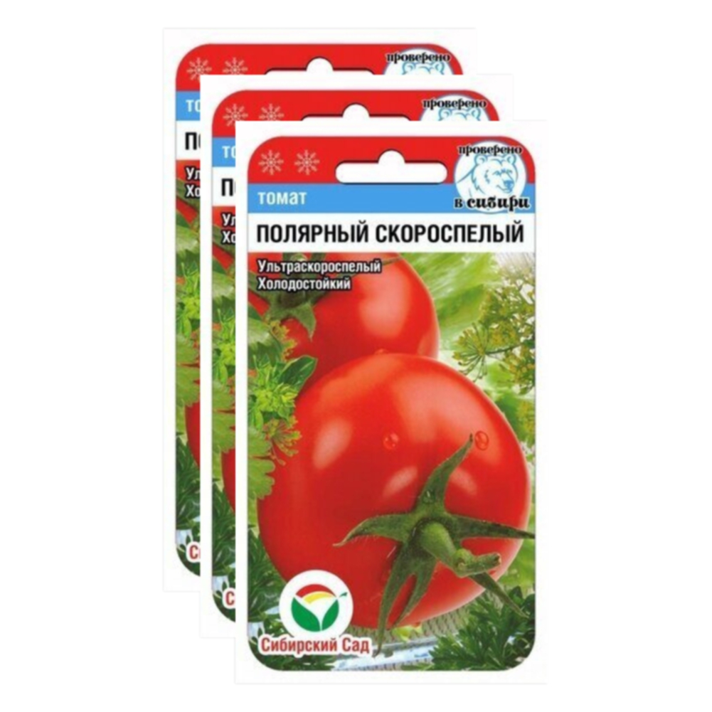 

Семена томат Полярный скороспелый Сибирский сад 23-02379 3 уп., Томат