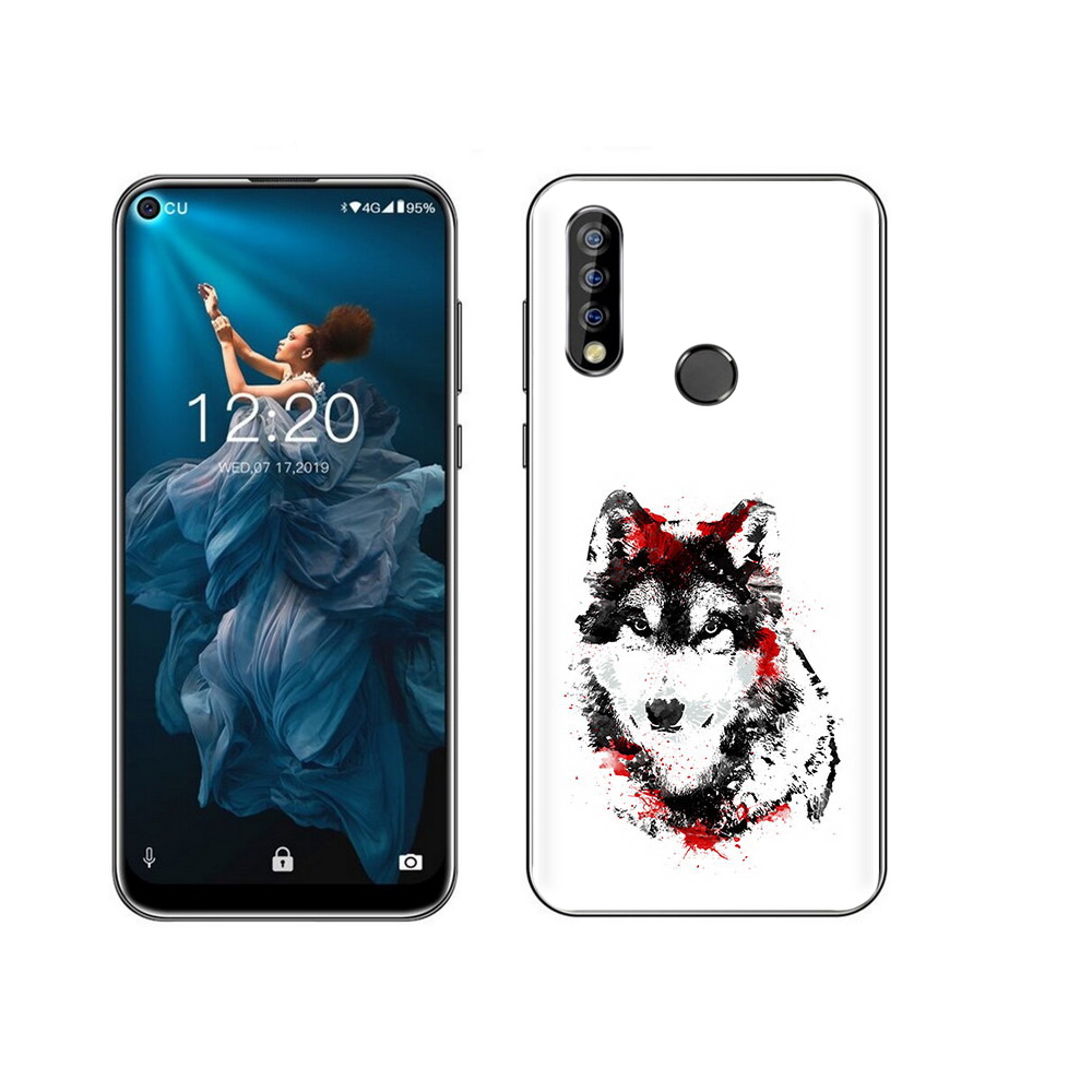 

Чехол MyPads Tocco для Oukitel C17 Pro кровавый волк, Прозрачный, Tocco